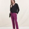 Pantalon Fluide Violet En Lyocell