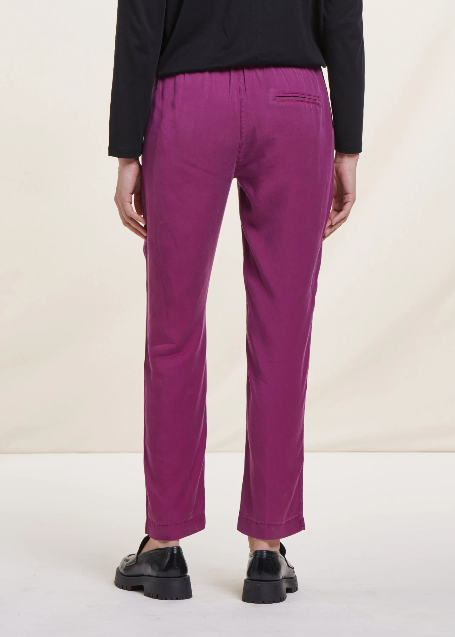 Pantalon Fluide Violet En Lyocell 5 Pantalon Fluide Violet En Lyocell – Image 3