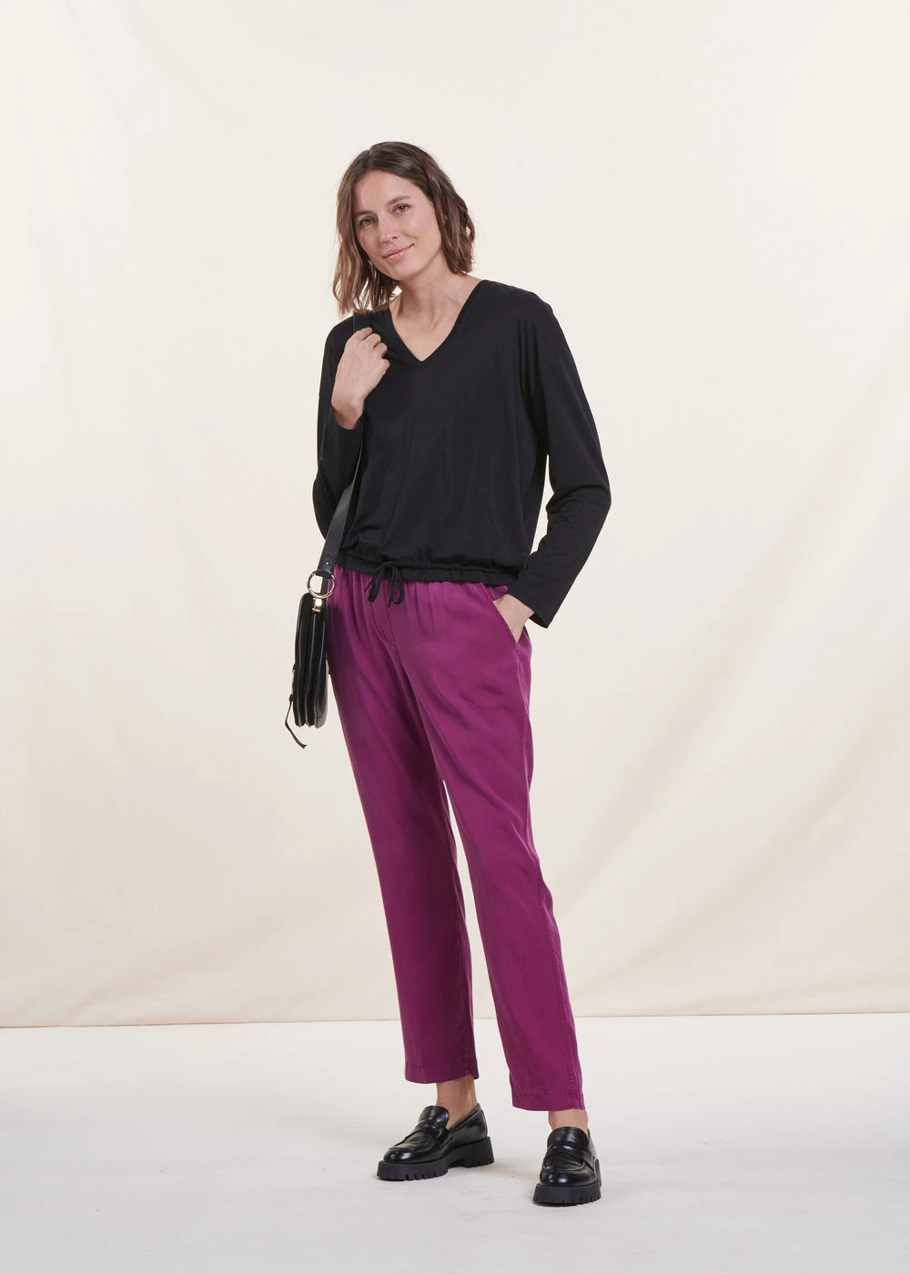 Pantalon Fluide Violet En Lyocell 8 Pantalon Fluide Violet En Lyocell – Image 6