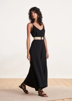 Combinaison Ample à Bretelles Noire