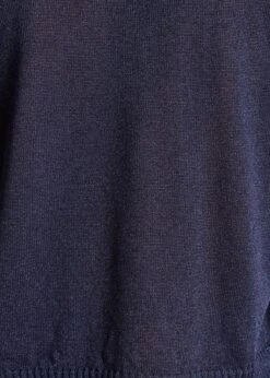 Gilet Court Bleu Marine Manches Longues Col V -Vêtements Soldes Magasin FF GI MANELE V 608 d