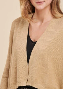 Gilet Enveloppe Court Beige -Vêtements Soldes Magasin FF GI MICRO T 1368 6 564fa591 368a 4bd1 90be 72e849041936