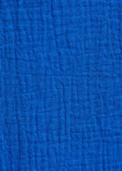 Pantacourt Bleu Roi En Gaze De Coton -Vêtements Soldes Magasin FF PA BACCHIO A 165 d