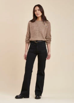 Jean Bootcut Noir Taille Haute En Coton Biologique -Vêtements Soldes Magasin FG JE RAIKOU E 700 c