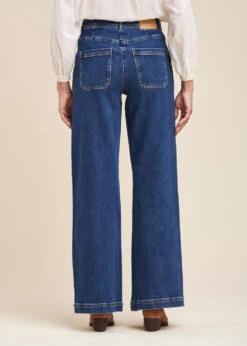 Jean Coupe Large Taille Haute En Coton Biologique -Vêtements Soldes Magasin FG JE TIVAN C 1299 b