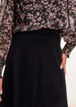 Jupe Noire Courte En Velours Côtelé 12 Jupe Noire Courte En Velours Côtelé -Vêtements Soldes Magasin FG JU CASPI C 700 6