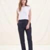 Pantalon Bleu Coupe Carotte -Vêtements Soldes Magasin FG PA CASCADE C 579 1