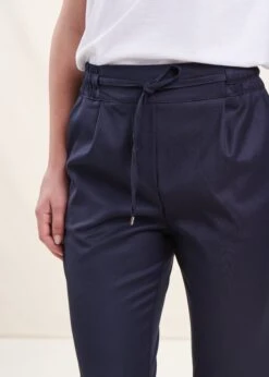 Pantalon Bleu Coupe Carotte -Vêtements Soldes Magasin FG PA CASCADE C 579 6