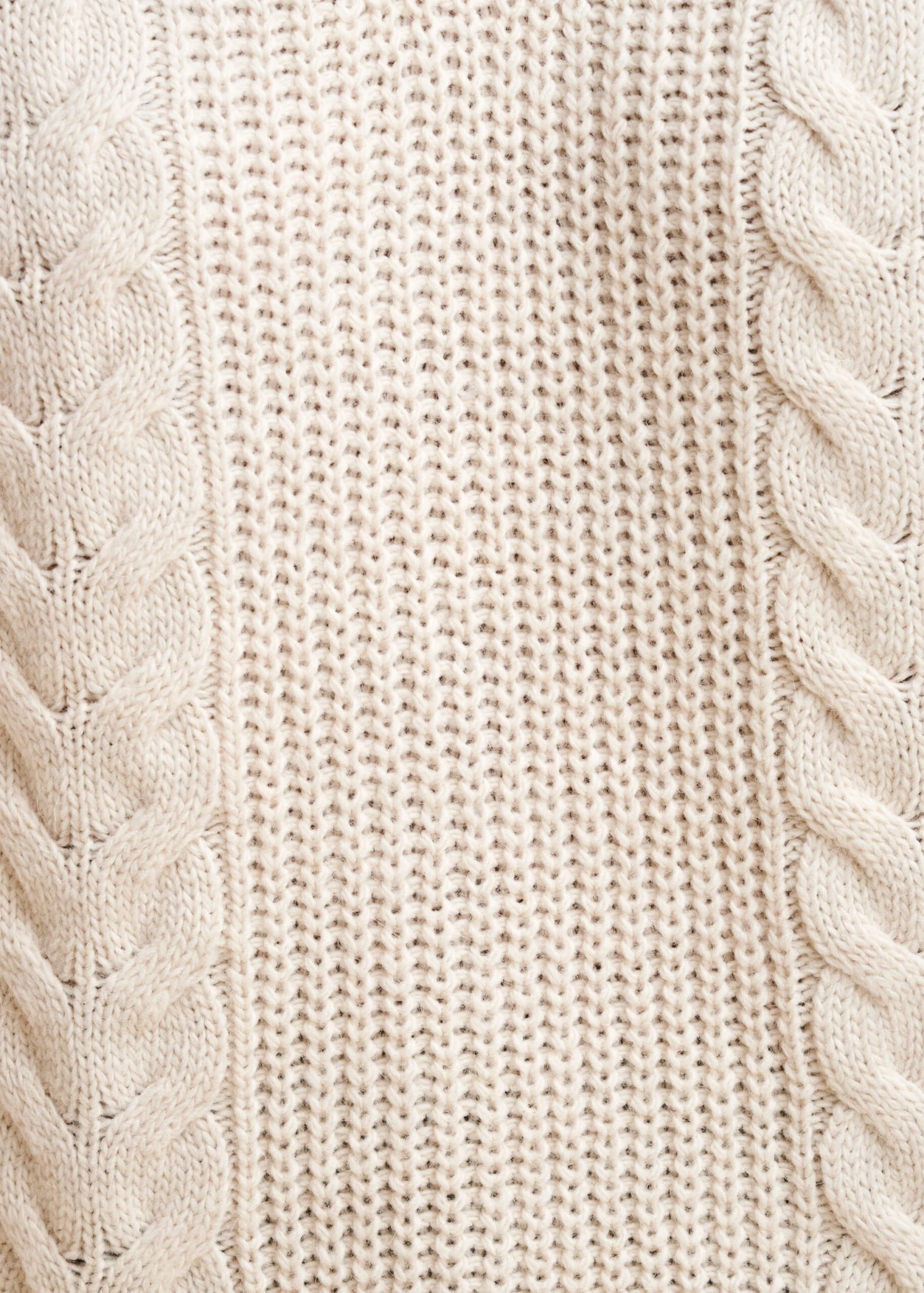 Pull écru En Maille Encolure V 6 Pull écru En Maille Encolure V – Image 4