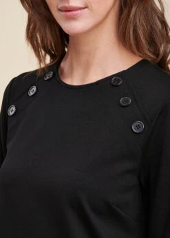 Robe Noire Courte En Jersey Milano 12 Robe Noire Courte En Jersey Milano -Vêtements Soldes Magasin FG RO TATA M 700 6