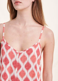 Combinaison Ample Corail à Bretelles Imprimé -Vêtements Soldes Magasin FH CO BIDART D 714 6