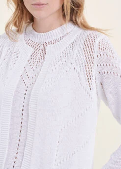 Gilet Blanc Manches Longues Encolure Ronde 12 Gilet Blanc Manches Longues Encolure Ronde -Vêtements Soldes Magasin FH GI VAVACAO A 701 6