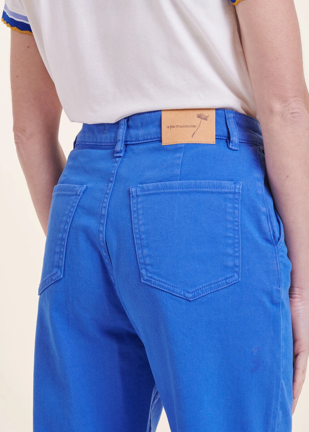 Jean Boyfriend Bleu En Coton Biologique 7 Jean Boyfriend Bleu En Coton Biologique – Image 5