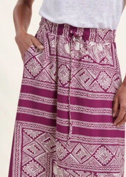 Jupe Longue Violette Fluide Imprimé Foulard -Vêtements Soldes Magasin FH JU SEDRA F 1488 6