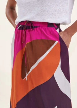 Jupe Longue Fluide Imprimée Avec Taille élastique -Vêtements Soldes Magasin FH JU SEDRA G 1281 6