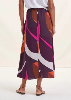 Jupe Longue Fluide Imprimée Avec Taille élastique -Vêtements Soldes Magasin FH JU SEDRA G 1281 b