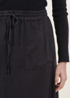 Jupe Mi-longue Fluide Noire -Vêtements Soldes Magasin FH JU VAMILA 700 6