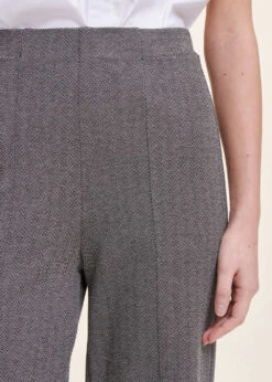 Pantalon Droit Motif Chevrons Gris Foncé 12 Pantalon Droit Motif Chevrons Gris Foncé -Vêtements Soldes Magasin FH PA TEMPLE 695 6