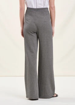 Pantalon Droit Motif Chevrons Gris Foncé 10 Pantalon Droit Motif Chevrons Gris Foncé -Vêtements Soldes Magasin FH PA TEMPLE 695 b