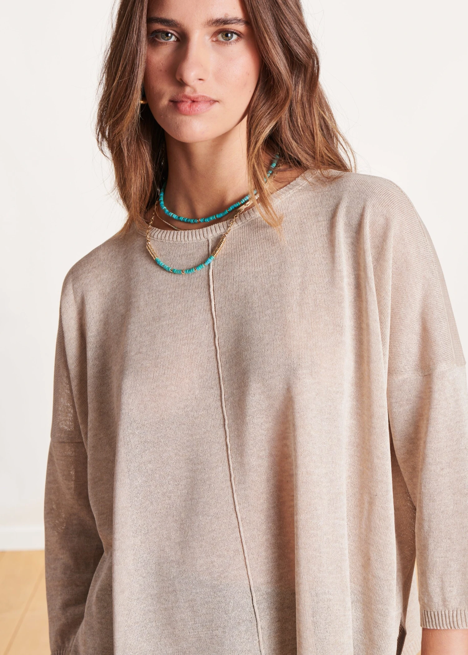 Pull Doré Manches 3/4 Oversize 7 Pull Doré Manches 3/4 Oversize – Image 5