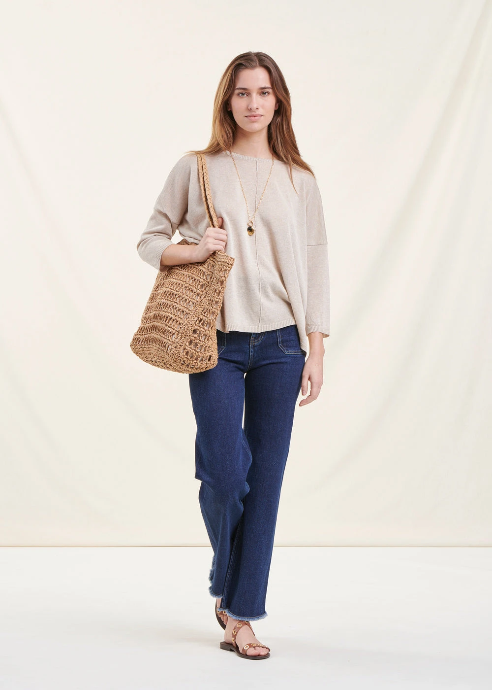 Pull Doré Manches 3/4 Oversize 8 Pull Doré Manches 3/4 Oversize – Image 6