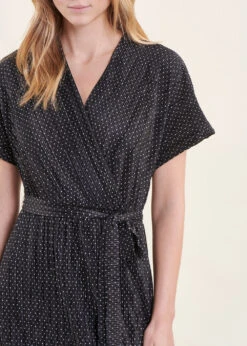 Robe Mi-longue Cintrée Noir Et Blanc Manches Courtes 12 Robe Mi-longue Cintrée Noir Et Blanc Manches Courtes -Vêtements Soldes Magasin FH RO SOEUR P 120 6