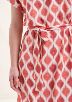 Robe Courte Corail Manches Courtes Et Encolure Bateau -Vêtements Soldes Magasin FH RO SOLANGE D 714 6