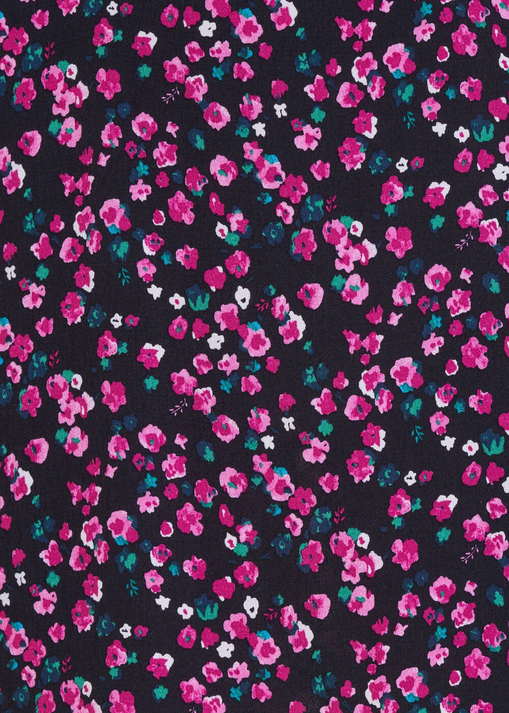 Robe Courte Noire Cintrée à Fleurs Manches Courtes 6 Robe Courte Noire Cintrée à Fleurs Manches Courtes – Image 4