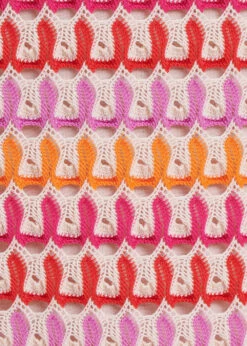 Robe Longue En Crochet Multicolore Orange Sans Manches -Vêtements Soldes Magasin FH RO VANDANA M 1540 d