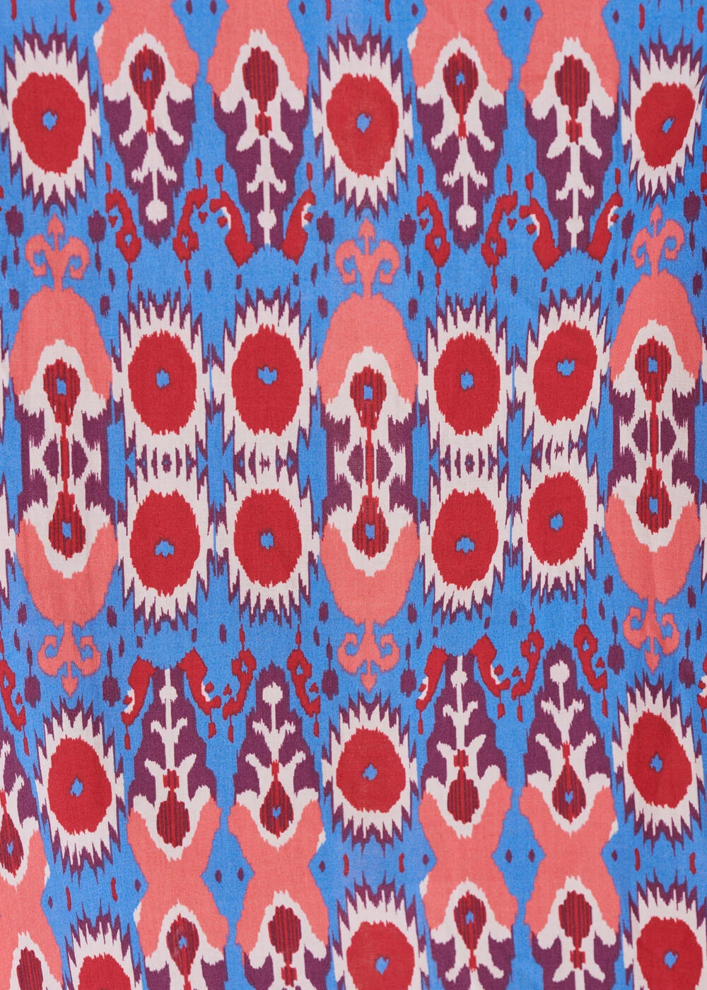 Robe Longue Imprimé Bleu Et Rose En Coton Biologique 6 Robe Longue Imprimé Bleu Et Rose En Coton Biologique – Image 4