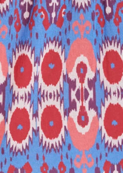 Top Ample Bleu Et Rose En Coton Biologique Imprimé