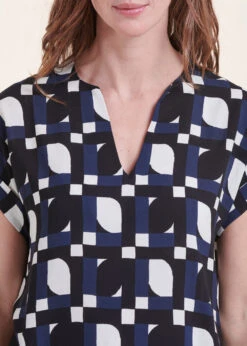 Top Manches Courtes Encolure V à Imprimé -Vêtements Soldes Magasin FH TO VESTILI P 496 6