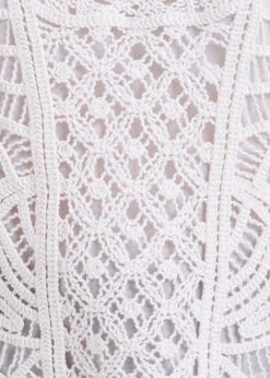 Top écru En Crochet Manches Courtes -Vêtements Soldes Magasin FH TO VIGNE C 703 d