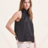 Top Noir En Satin Sans Manches Col Montant -Vêtements Soldes Magasin FH TO VLUMA R 700 1