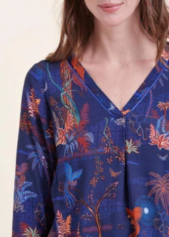 Top Bleu Manches 3/4 à Imprimé 12 Top Bleu Manches 3/4 à Imprimé -Vêtements Soldes Magasin FH TO VUCINDA U 722 6