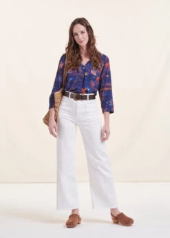 Top Bleu Manches 3/4 à Imprimé 13 Top Bleu Manches 3/4 à Imprimé -Vêtements Soldes Magasin FH TO VUCINDA U 722 c