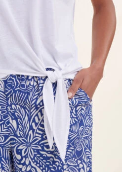 T-shirt Blanc En Lyocell Manches Courtes -Vêtements Soldes Magasin FH TS VELSI 701 6